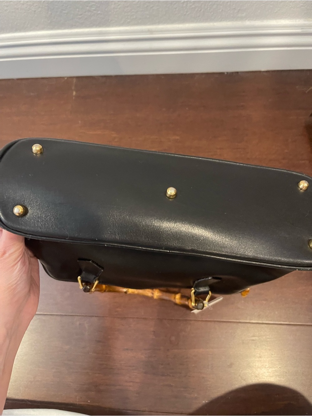 Gucci black bag with bamboo handles - Picture 7 of 16